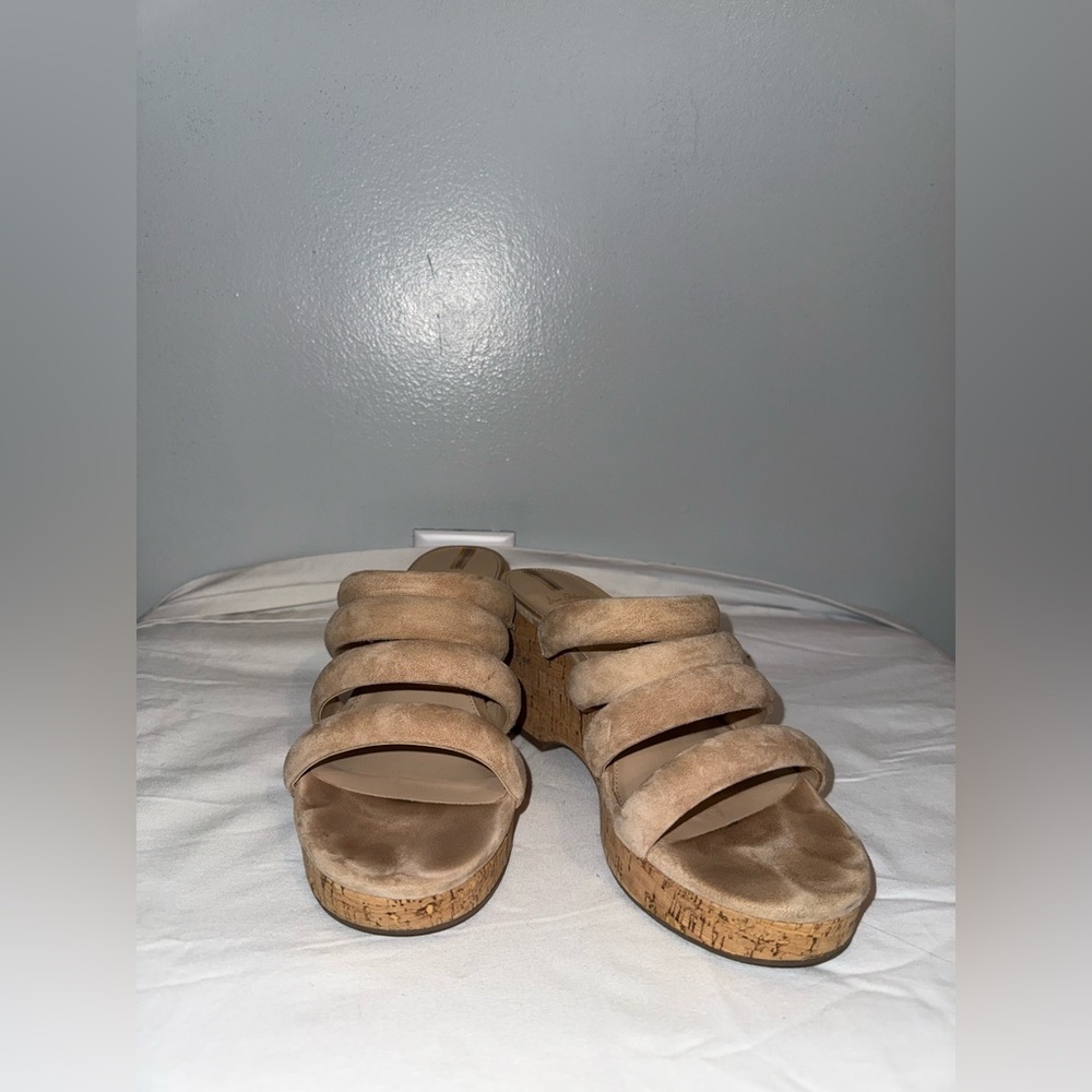 Sam Edelman Yulki Tan Suede Wedge Sandals